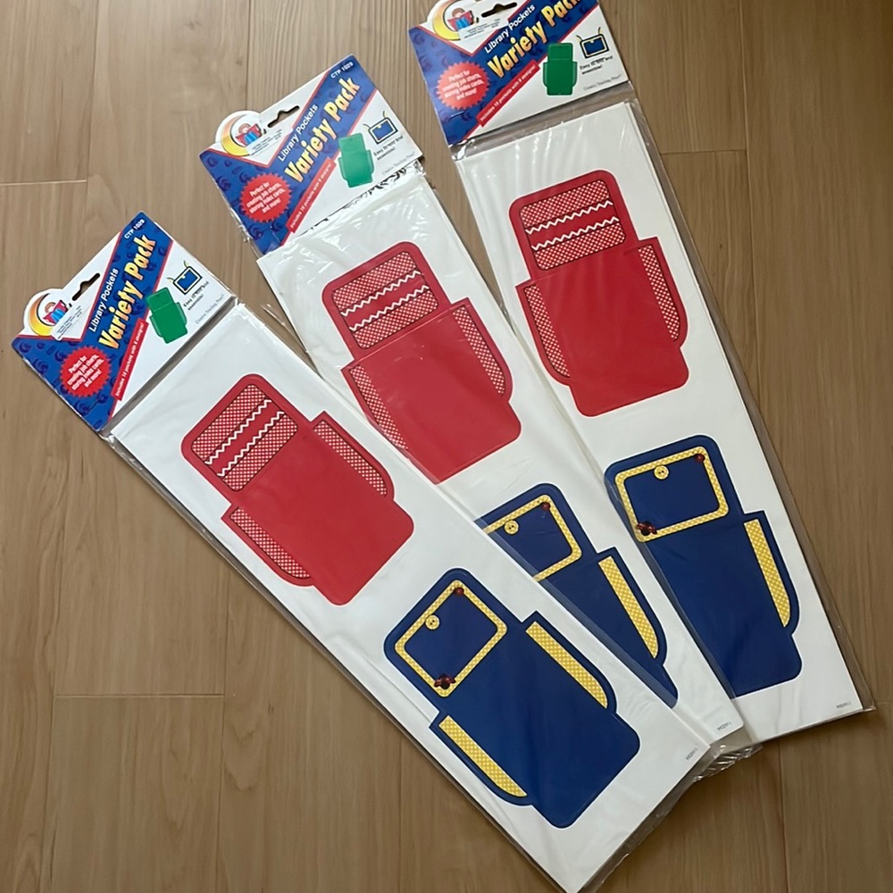 NWT BUNDLE OF 3 CREATIVE TEACHING PRESS LIBRARY POCKET CARDS CLASSROOM SCHOOL